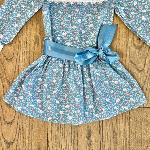 The Children’s Hour by Jan Brigg’s Vintage Blue Ditsy Floral Dress Size 4T - Picture 6 of 15